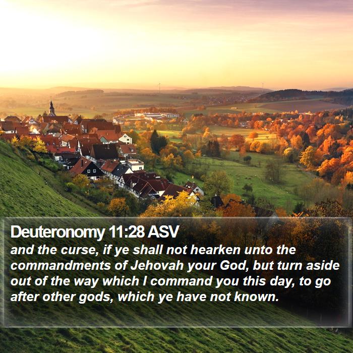 Deuteronomy 11:28 ASV Bible Study