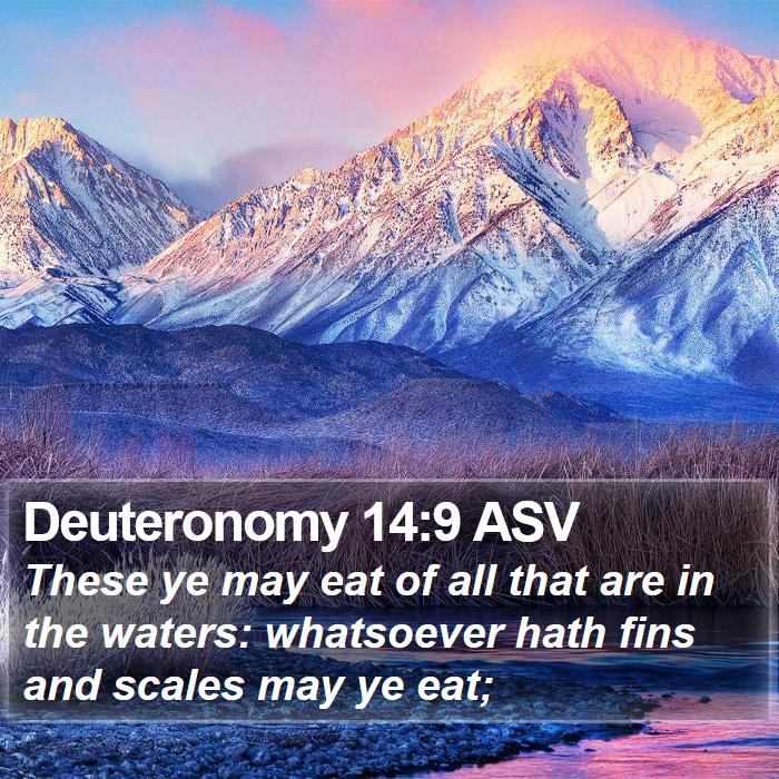 Deuteronomy 14:9 ASV Bible Study