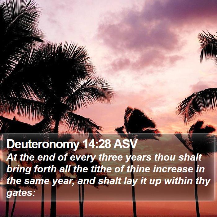 Deuteronomy 14:28 ASV Bible Study