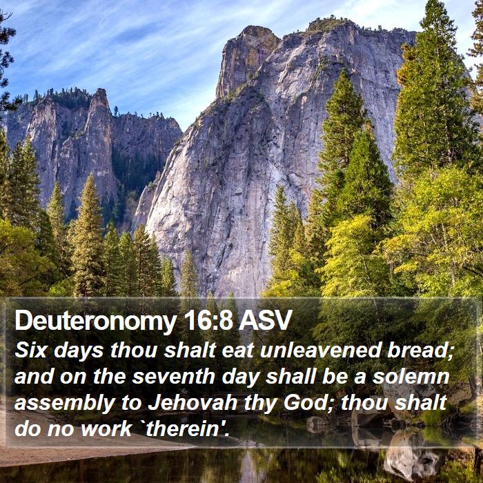 Deuteronomy 16:8 ASV Bible Study