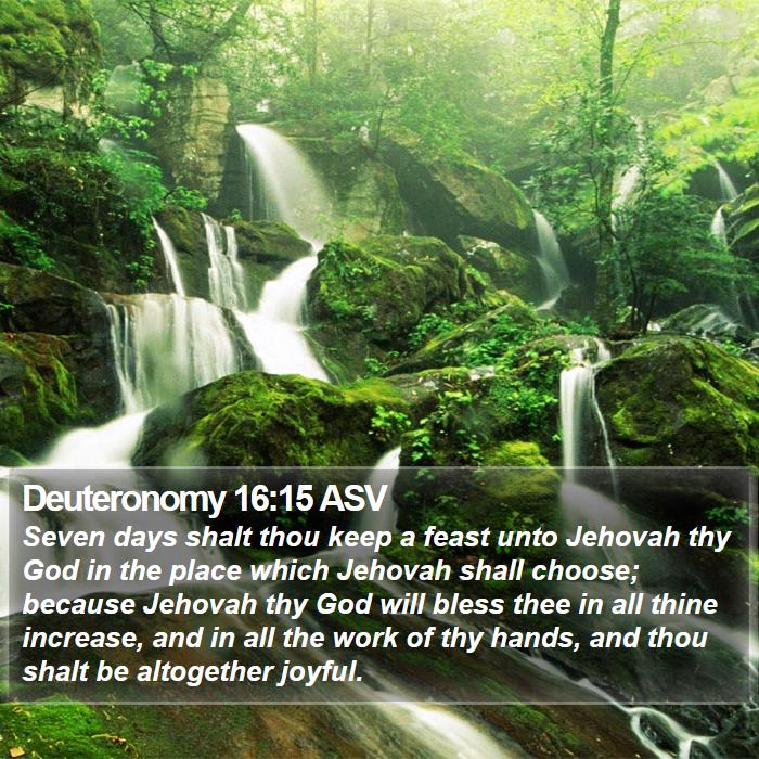 Deuteronomy 16:15 ASV Bible Study