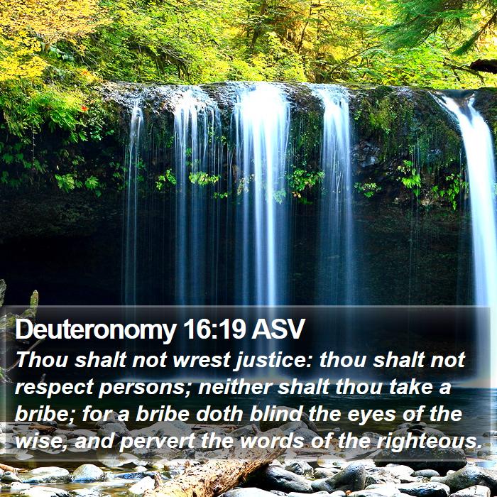 Deuteronomy 16:19 ASV Bible Study