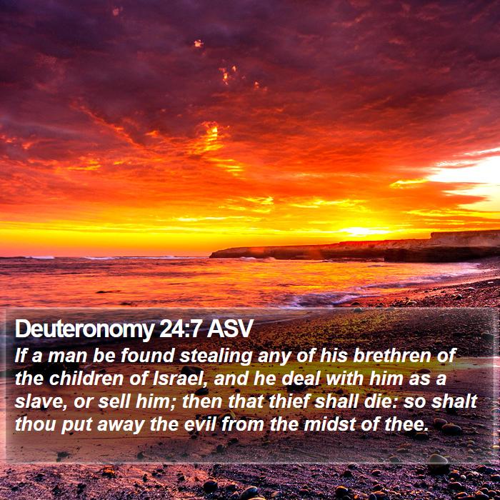 Deuteronomy 24:7 ASV Bible Study