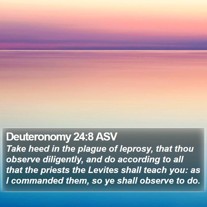 Deuteronomy 24:8 ASV Bible Study