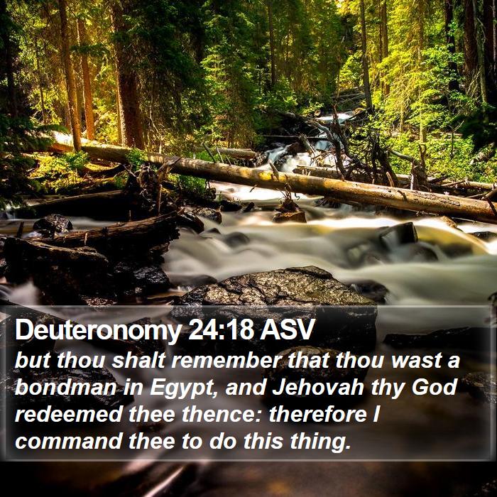 Deuteronomy 24:18 ASV Bible Study