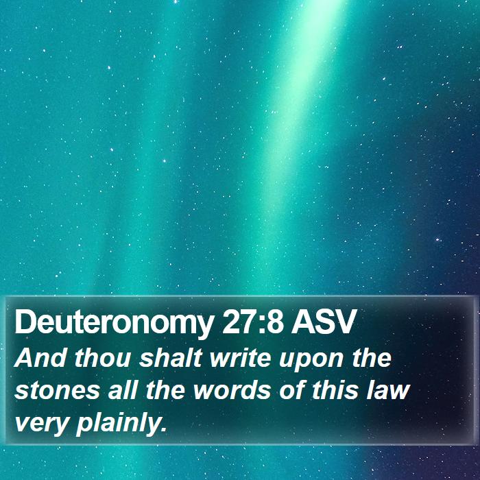 Deuteronomy 27:8 ASV Bible Study