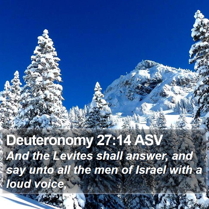 Deuteronomy 27:14 ASV Bible Study