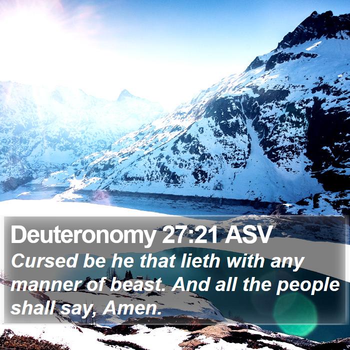 Deuteronomy 27:21 ASV Bible Study