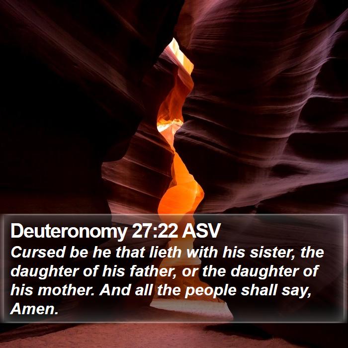 Deuteronomy 27:22 ASV Bible Study