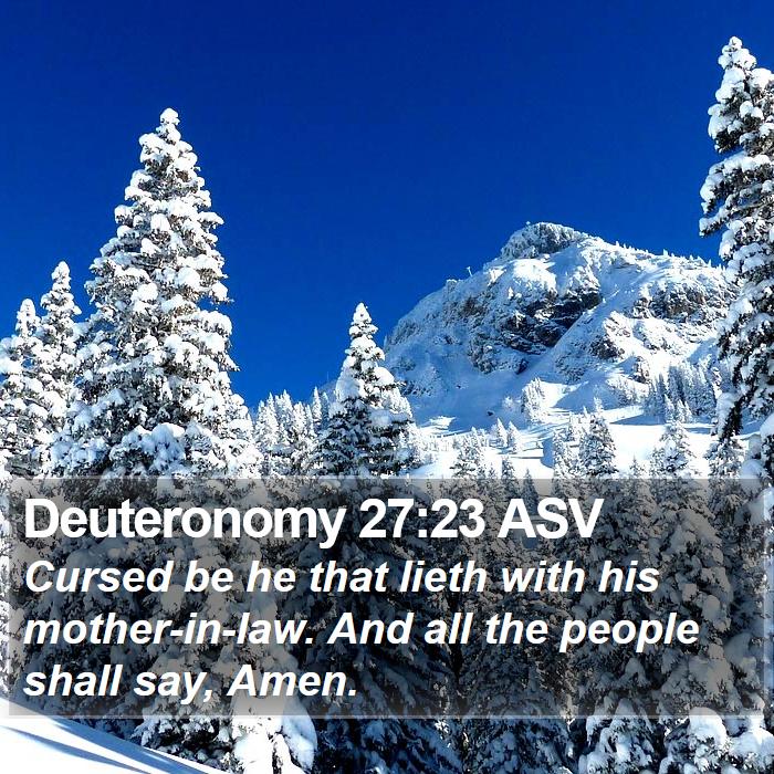 Deuteronomy 27:23 ASV Bible Study