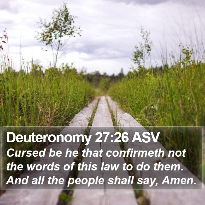 Deuteronomy 27:26 ASV Bible Study