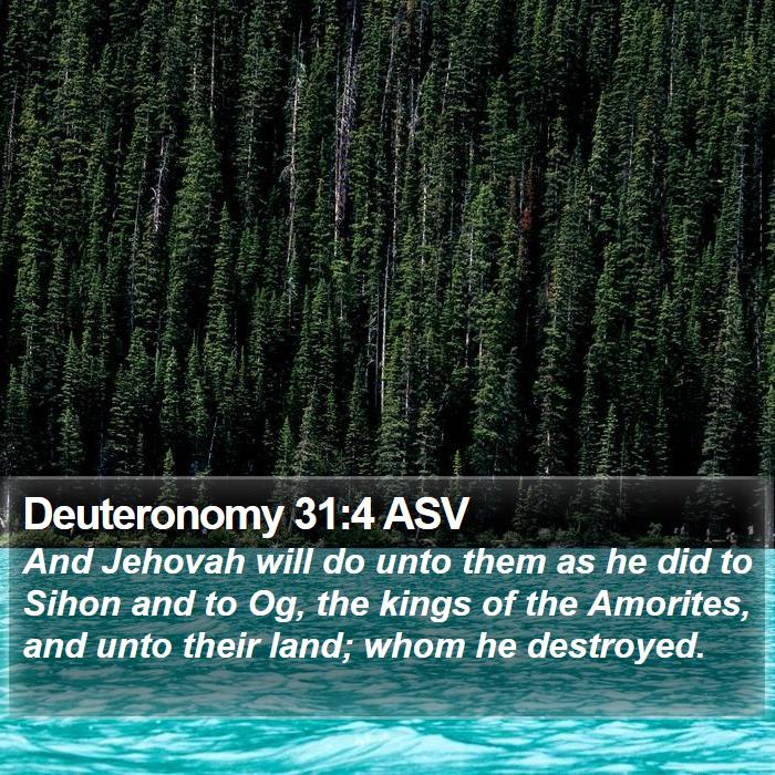 Deuteronomy 31:4 ASV Bible Study