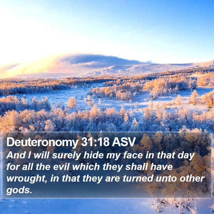 Deuteronomy 31:18 ASV Bible Study