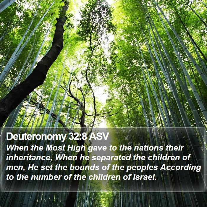 Deuteronomy 32:8 ASV Bible Study