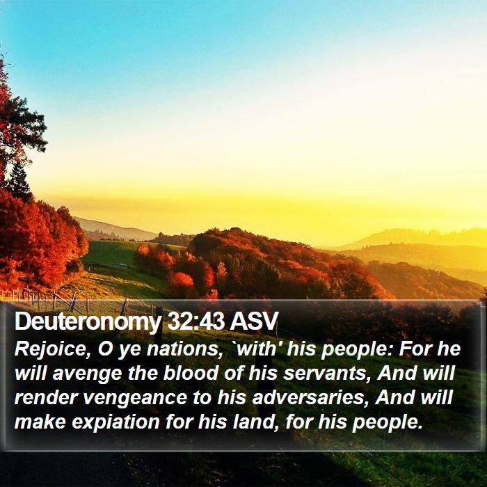 Deuteronomy 32:43 ASV Bible Study