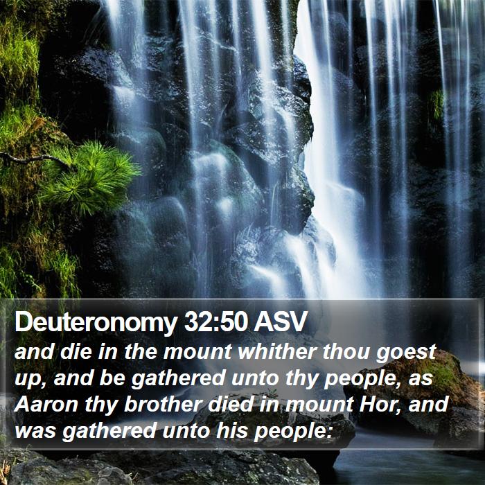 Deuteronomy 32:50 ASV Bible Study