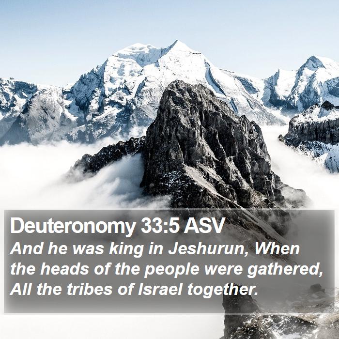 Deuteronomy 33:5 ASV Bible Study