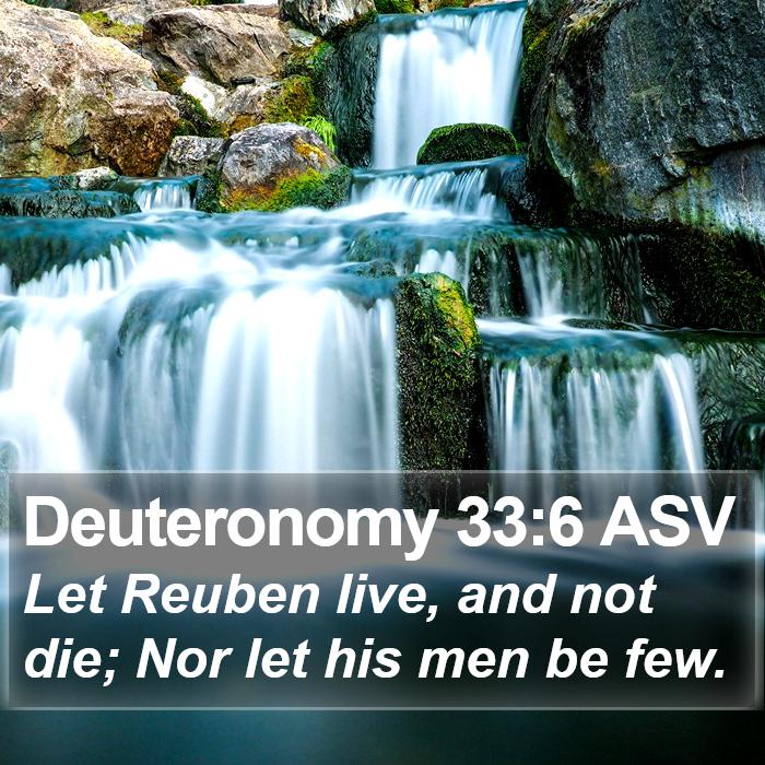 Deuteronomy 33:6 ASV Bible Study