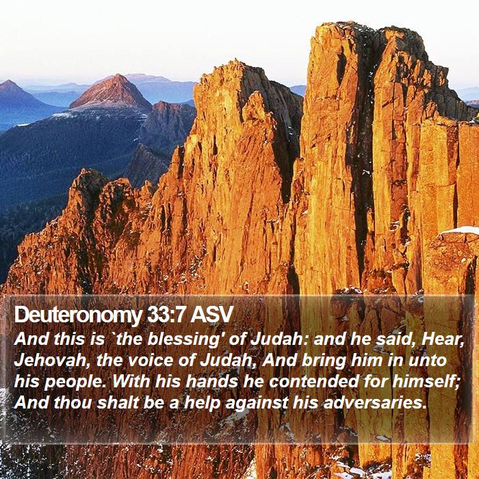 Deuteronomy 33:7 ASV Bible Study