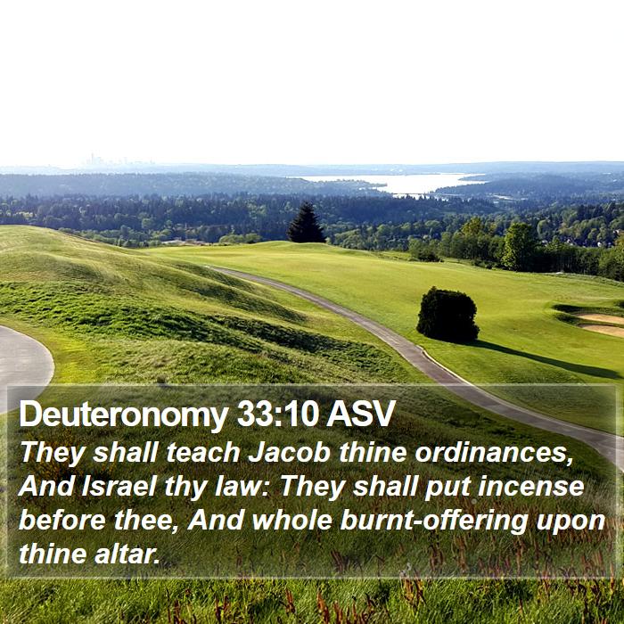 Deuteronomy 33:10 ASV Bible Study