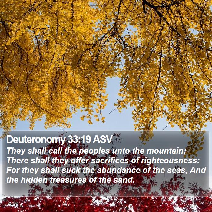 Deuteronomy 33:19 ASV Bible Study