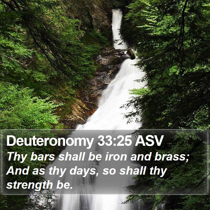 Deuteronomy 33:25 ASV Bible Study