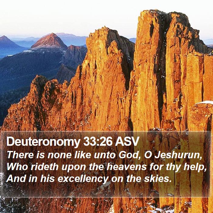 Deuteronomy 33:26 ASV Bible Study