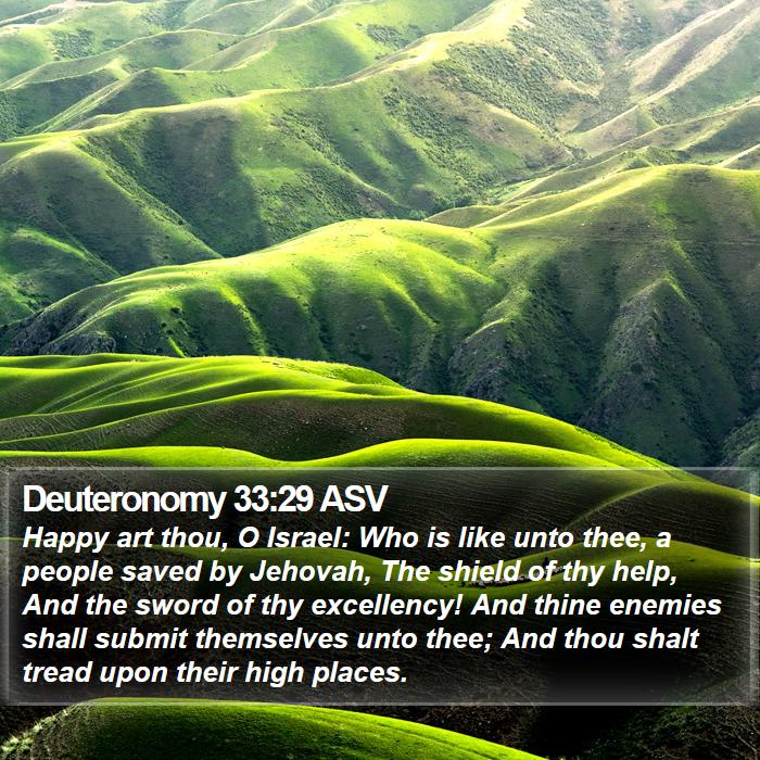 Deuteronomy 33:29 ASV Bible Study