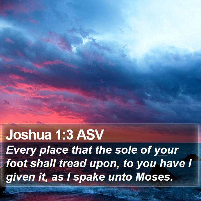 Joshua 1:3 ASV Bible Study