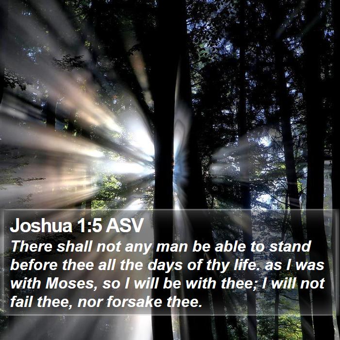 Joshua 1:5 ASV Bible Study