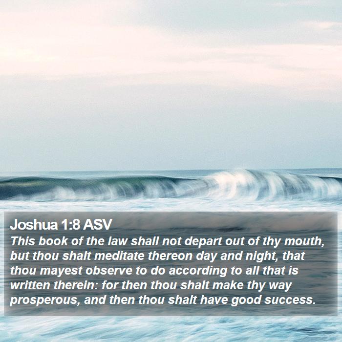 Joshua 1:8 ASV Bible Study