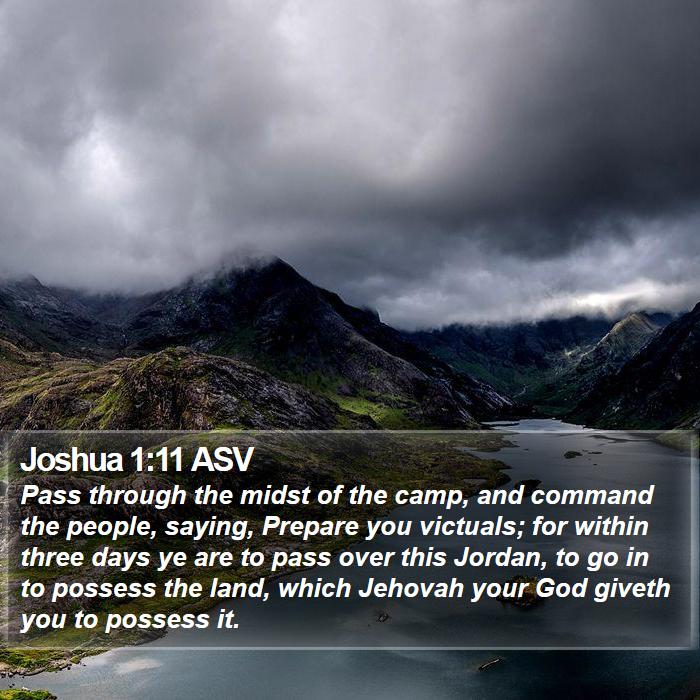 Joshua 1:11 ASV Bible Study