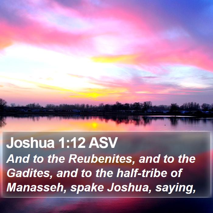 Joshua 1:12 ASV Bible Study