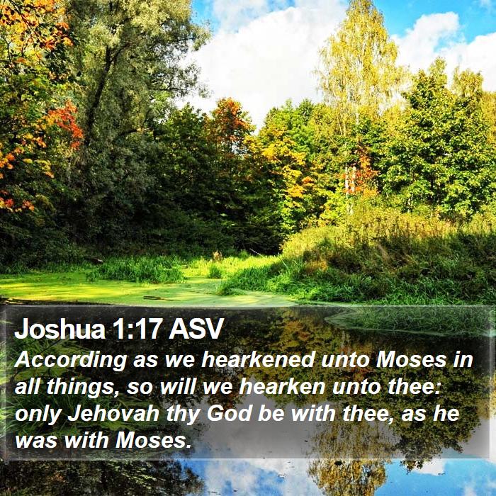 Joshua 1:17 ASV Bible Study