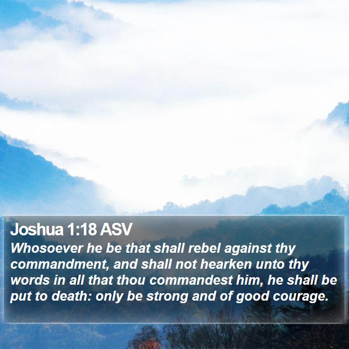 Joshua 1:18 ASV Bible Study