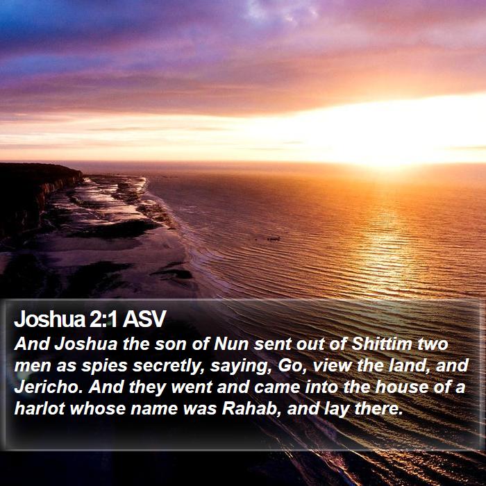 Joshua 2:1 ASV Bible Study