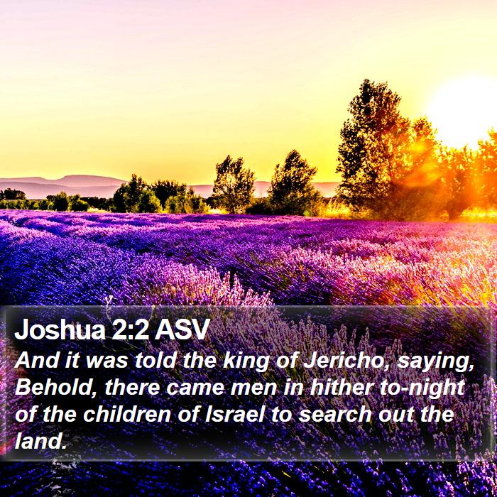 Joshua 2:2 ASV Bible Study