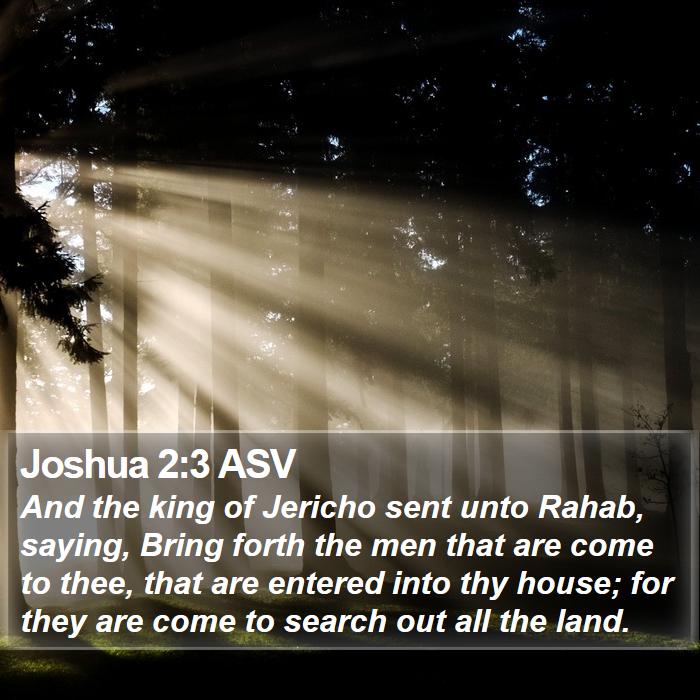 Joshua 2:3 ASV Bible Study