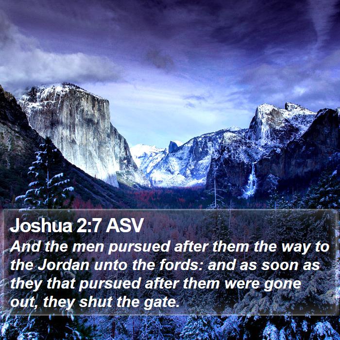 Joshua 2:7 ASV Bible Study