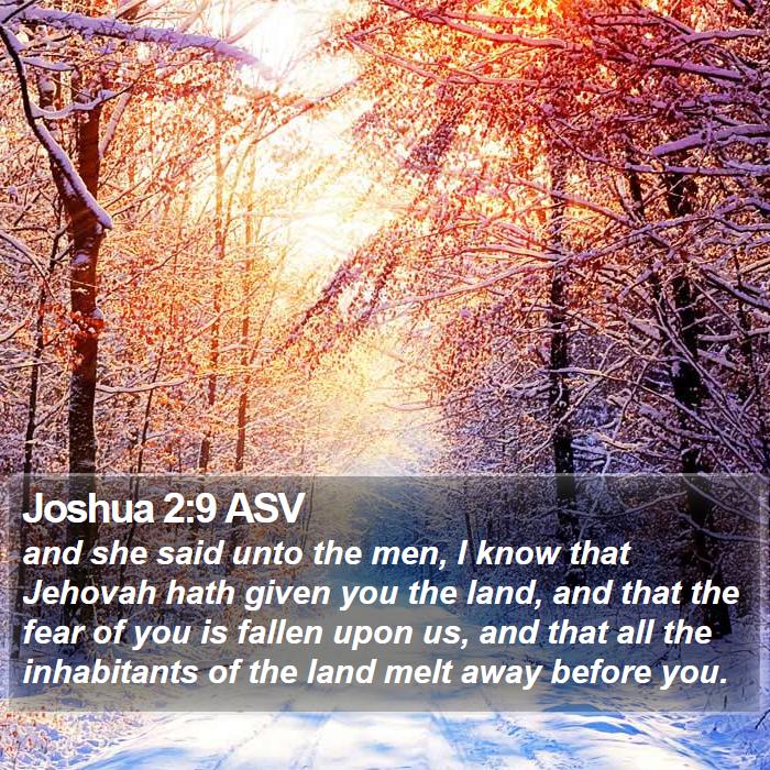 Joshua 2:9 ASV Bible Study