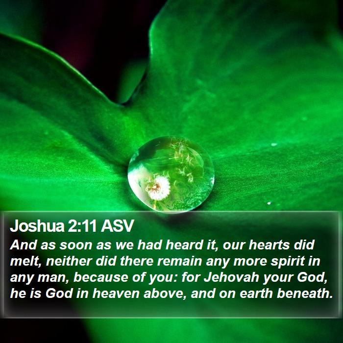 Joshua 2:11 ASV Bible Study