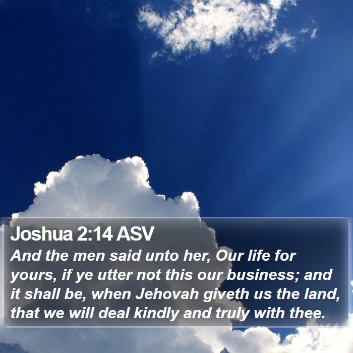 Joshua 2:14 ASV Bible Study