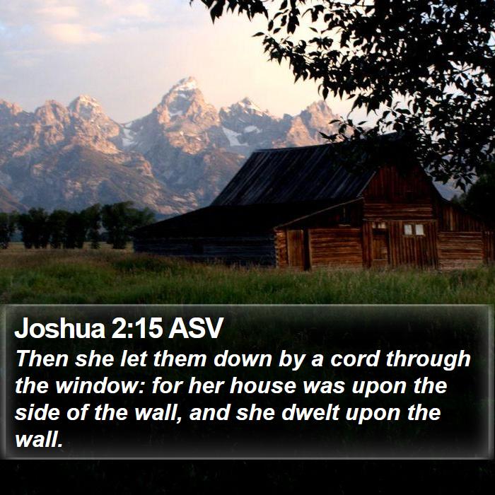 Joshua 2:15 ASV Bible Study