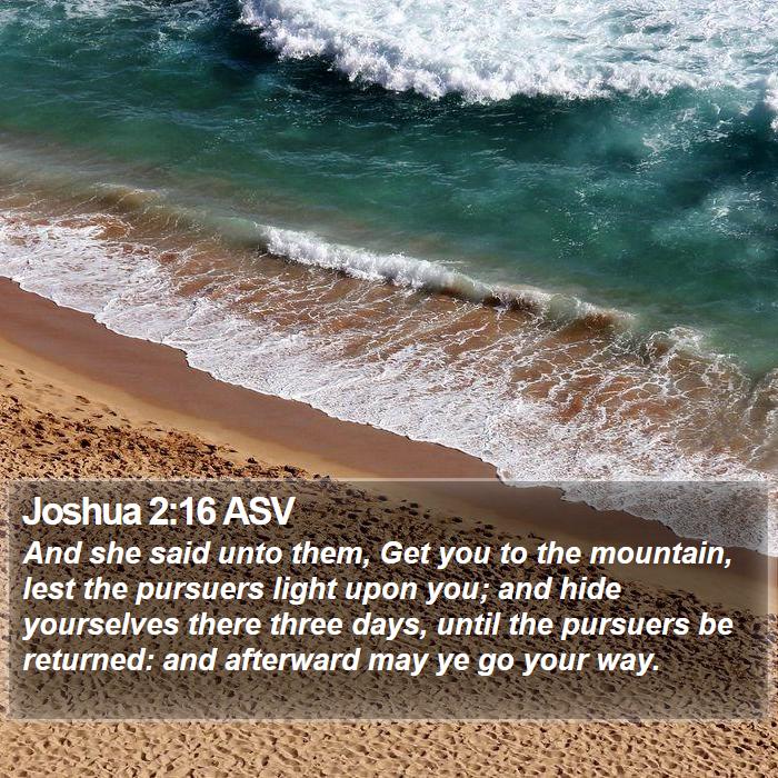 Joshua 2:16 ASV Bible Study