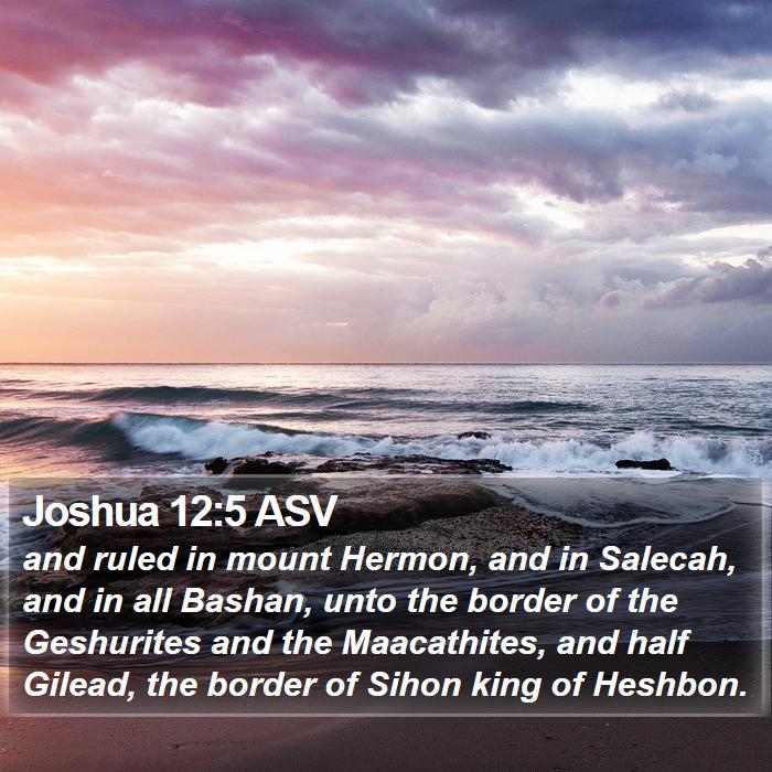 Joshua 12:5 ASV Bible Study