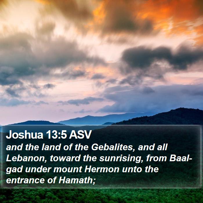 Joshua 13:5 ASV Bible Study