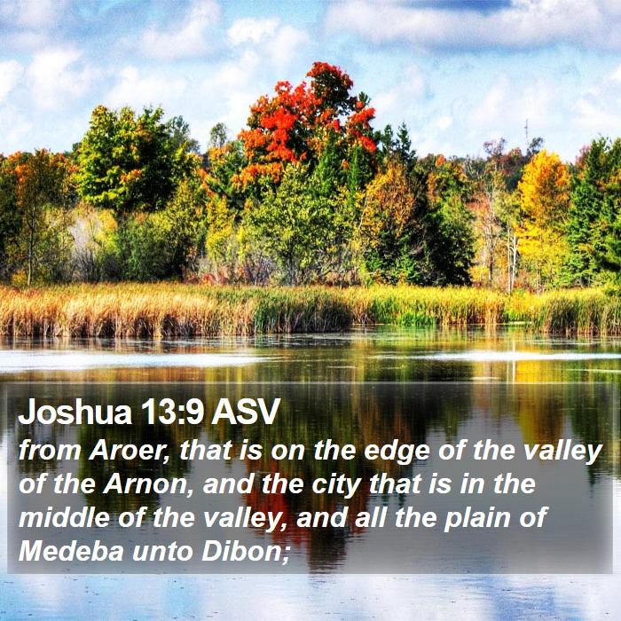 Joshua 13:9 ASV Bible Study