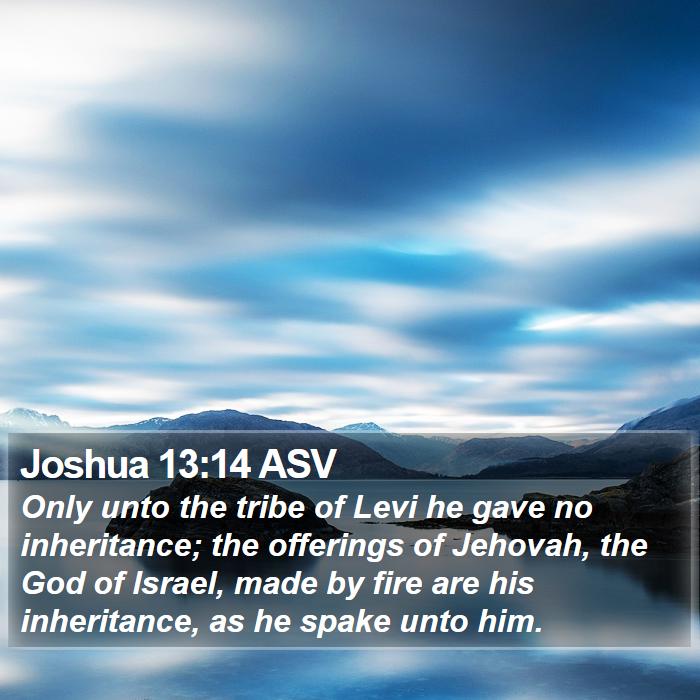 Joshua 13:14 ASV Bible Study