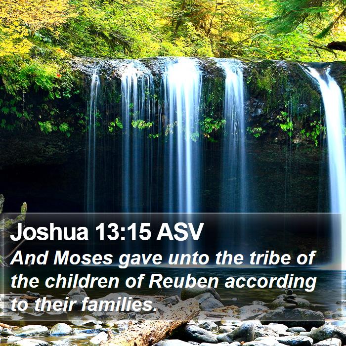 Joshua 13:15 ASV Bible Study