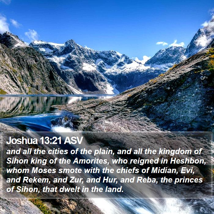 Joshua 13:21 ASV Bible Study